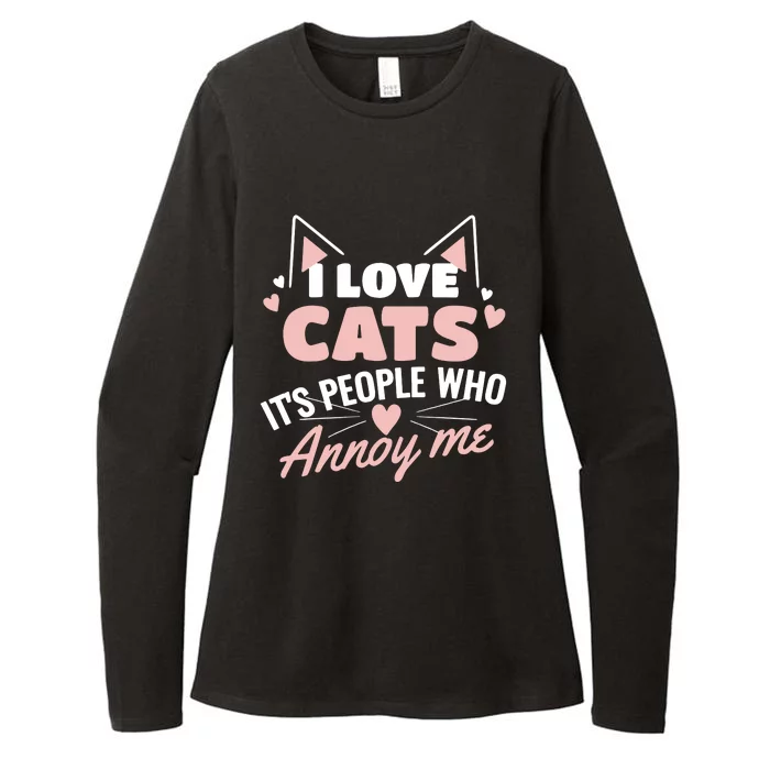 I Love Cats It Is People Who Annoy Me Animals Cute Cat Womens CVC Long Sleeve Shirt