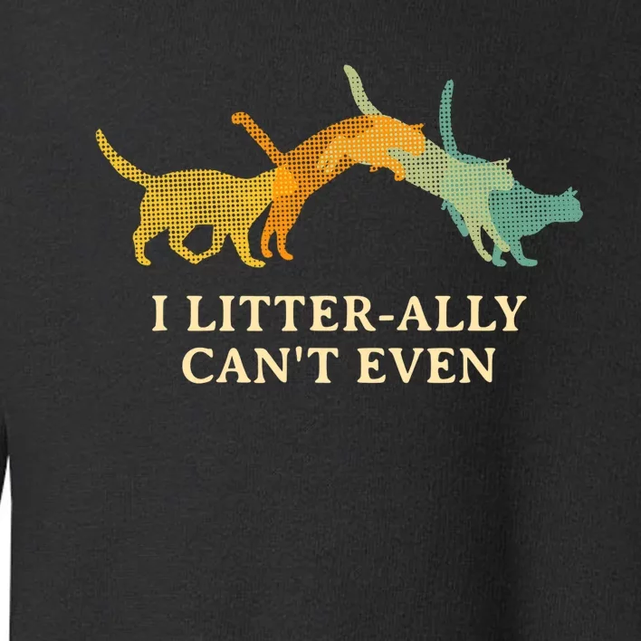 I Litterally Can't Even Cat Lover Funny Kitten Humor Toddler Sweatshirt