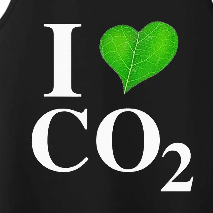 I Love Co2 Carbon Dioxide Climate Change Hoax Global Warming Performance Tank