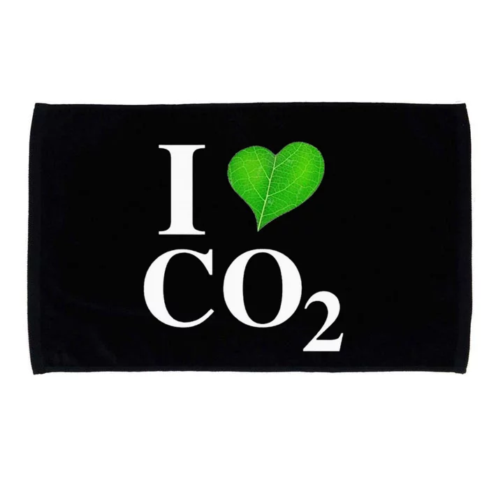 I Love Co2 Carbon Dioxide Climate Change Hoax Global Warming Microfiber Hand Towel