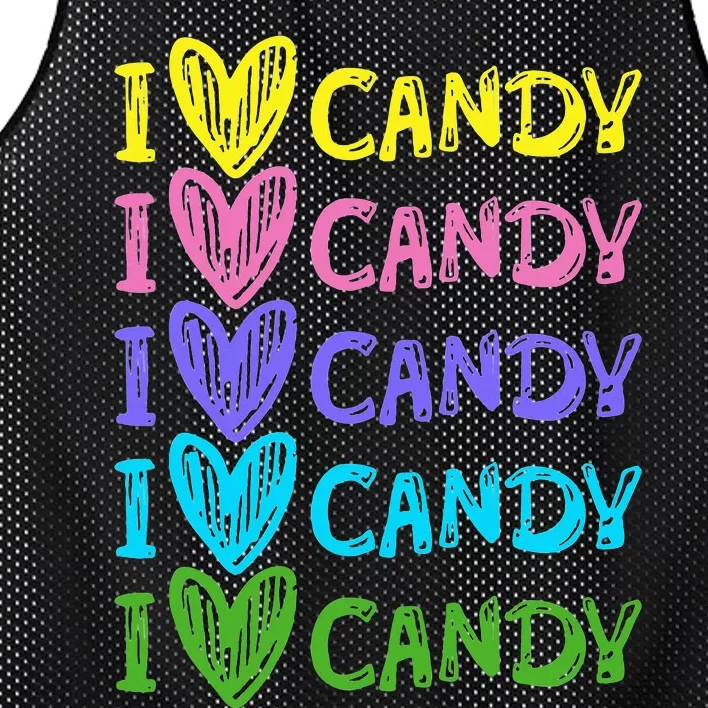 I Love Candy I Love Candy Sweets Lover Mesh Reversible Basketball Jersey Tank