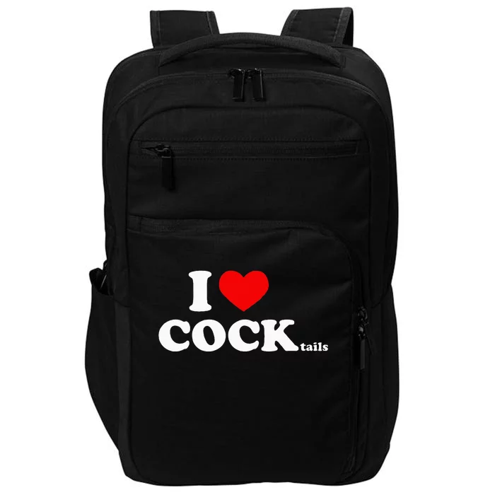 I Love Cocktails I Heart Cocktail Funny Drinking Party Impact Tech Backpack