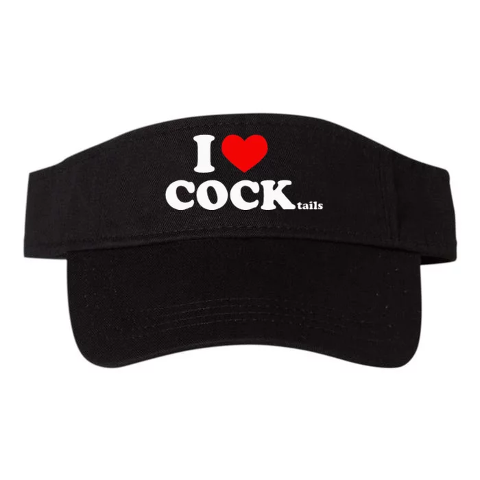 I Love Cocktails I Heart Cocktail Funny Drinking Party Valucap Bio-Washed Visor