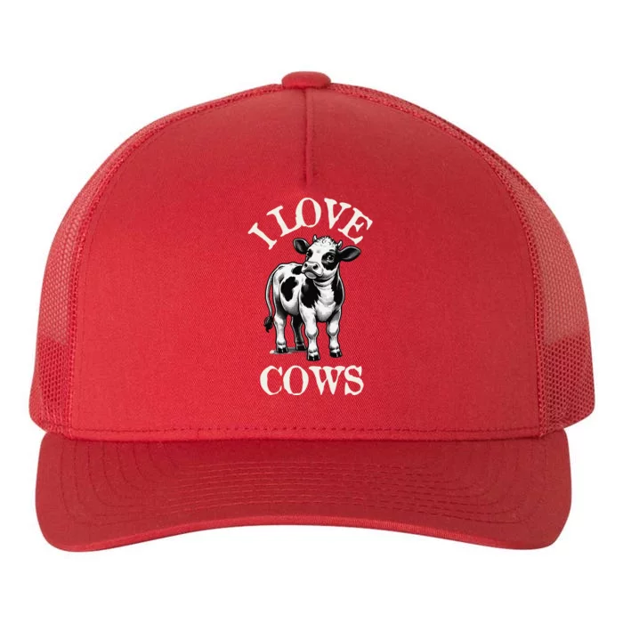 I Love Cows Donald Trump Meme Funny Quote Yupoong Adult 5-Panel Trucker Hat