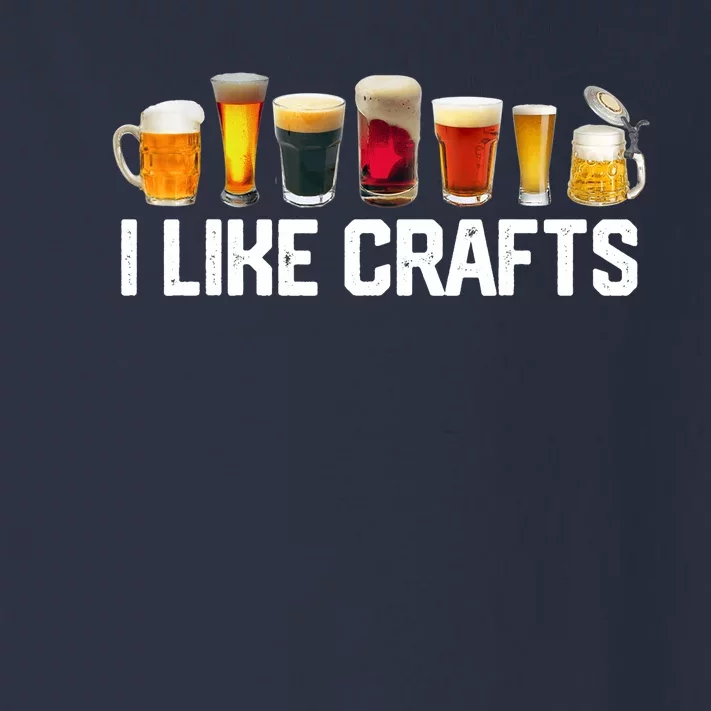 I LIKE CRAFTS Craft Beer Microbrew Hops Funny Gift Dad Toddler Long Sleeve Shirt