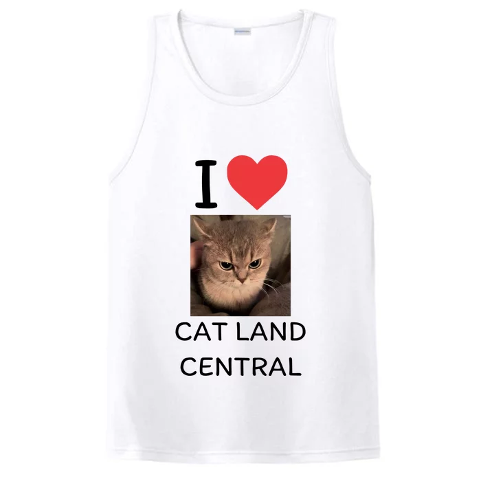 I Love Cat Land Central Performance Tank