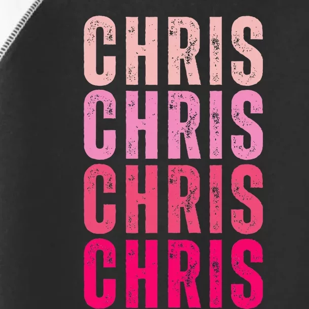 I Love Chris First Name Chris Toddler Fine Jersey T-Shirt