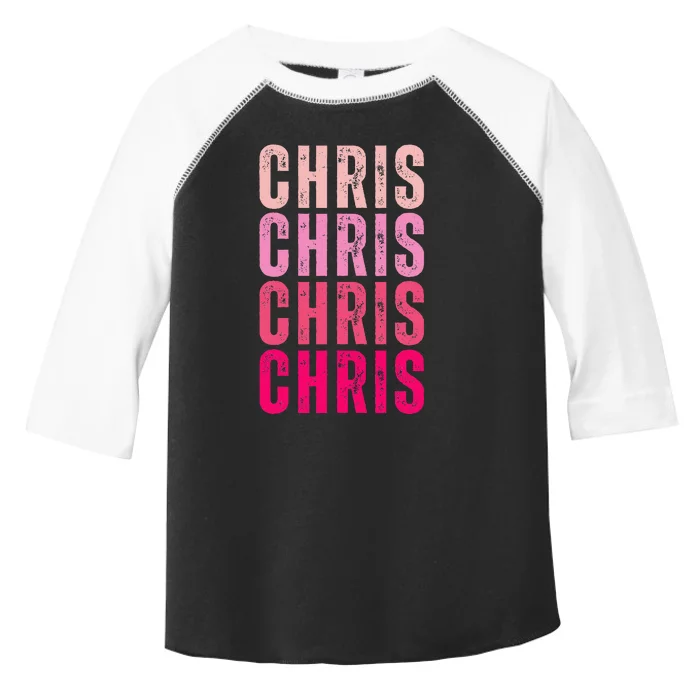 I Love Chris First Name Chris Toddler Fine Jersey T-Shirt