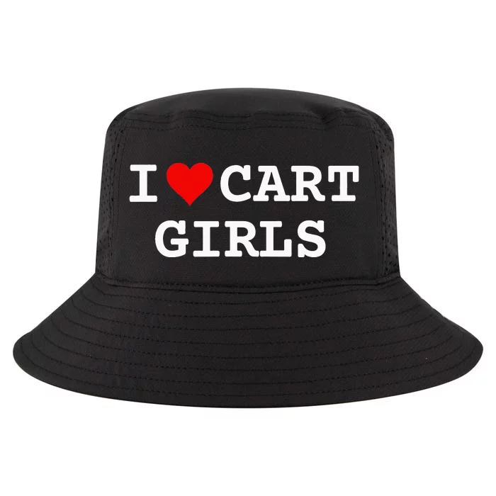 I Love Cart Golf Funny player golf lovers Cool Comfort Performance Bucket Hat