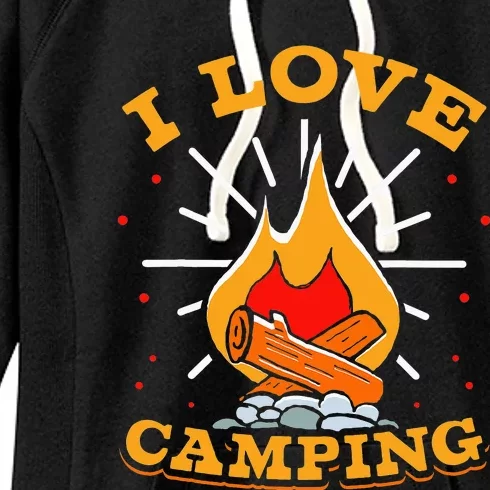 I Love Camping Lover Camp Campsite Camper Women's Fleece Hoodie