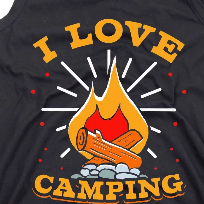 I Love Camping Lover Camp Campsite Camper Tank Top