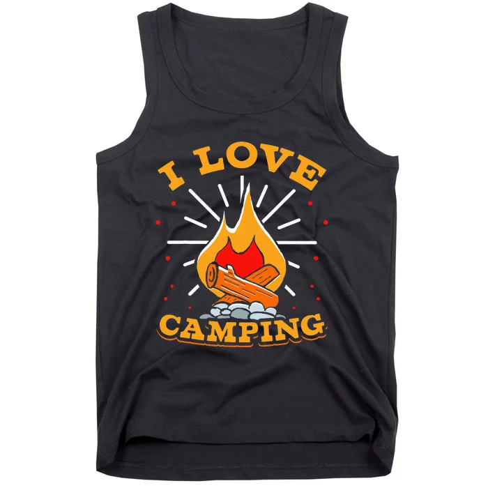 I Love Camping Lover Camp Campsite Camper Tank Top