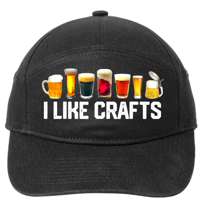 I Like Craft Beer Microbrew Hops Funny Dad M.e.n 7-Panel Snapback Hat