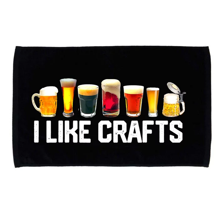 I Like Craft Beer Microbrew Hops Funny Dad M.e.n Microfiber Hand Towel