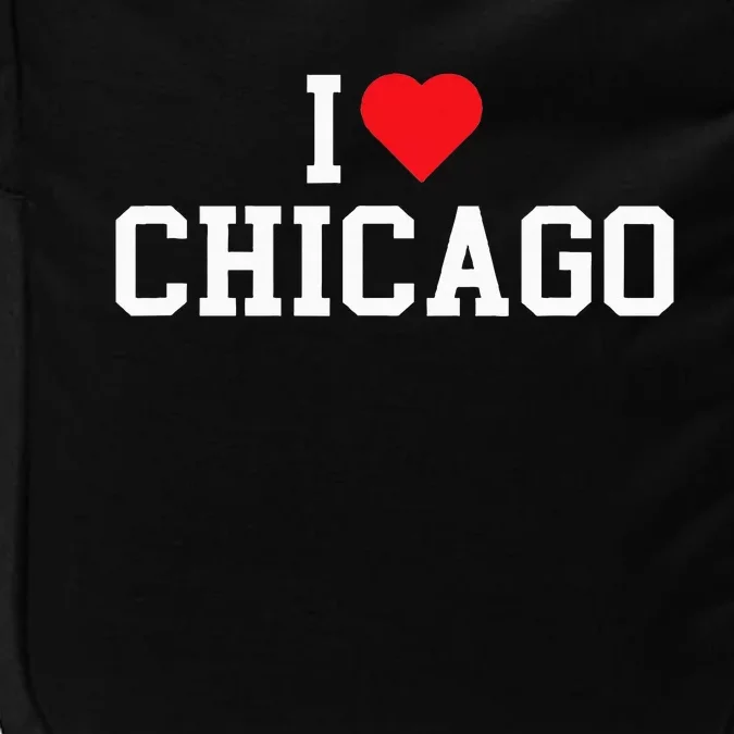 I Love Chicago Illinois Throwback Design Classic Impact Tech Backpack