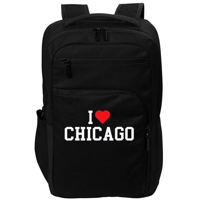 I Love Chicago Illinois Throwback Design Classic Impact Tech Backpack