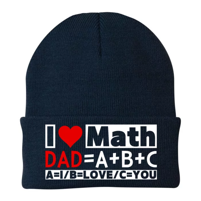 I Love Cool Math My Daddy Dad Funny Math Lover FatherS Day Knit Cap Winter Beanie