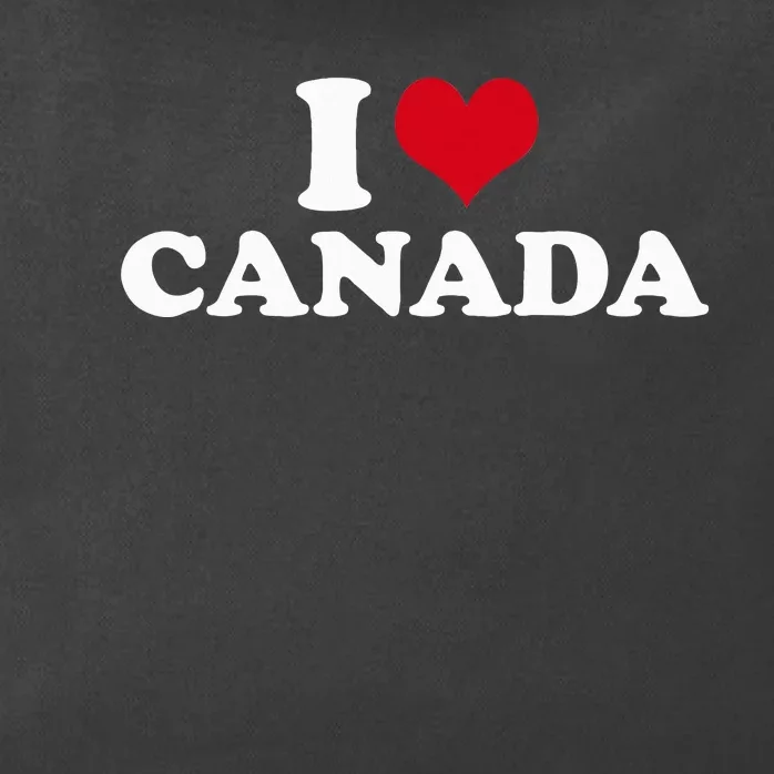 I Love Canada Zip Tote Bag