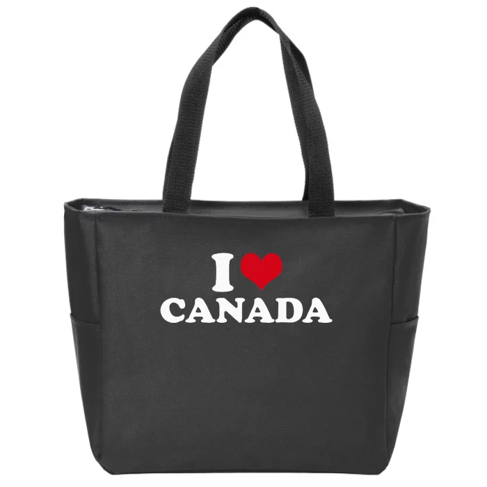 I Love Canada Zip Tote Bag