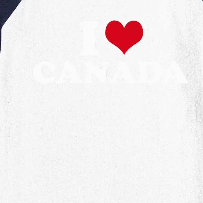 I Love Canada Baseball Sleeve Shirt