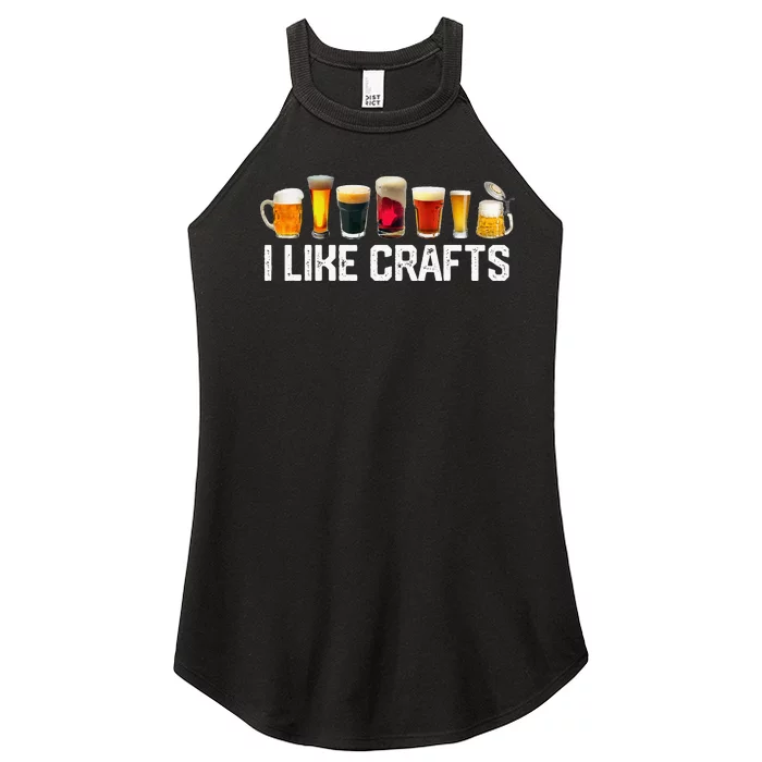 I Like Crafts Craft Beer Microbrew Hops Funny Women’s Perfect Tri Rocker Tank