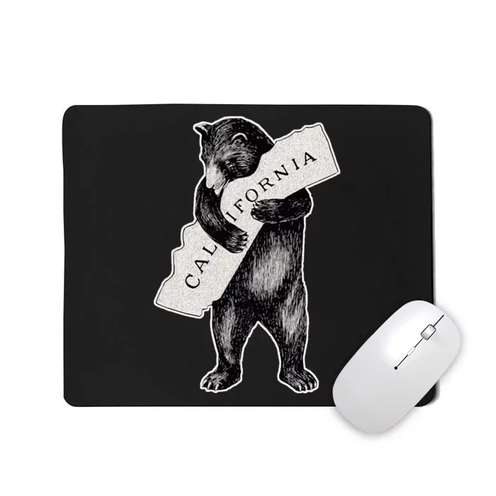 I Love California Artretro Vintage Cali Pride Bear Mousepad