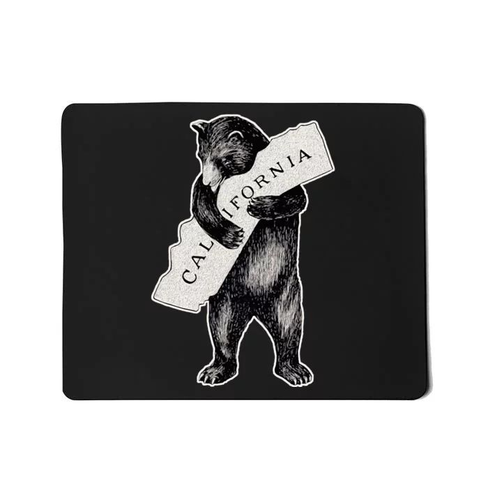 I Love California Artretro Vintage Cali Pride Bear Mousepad