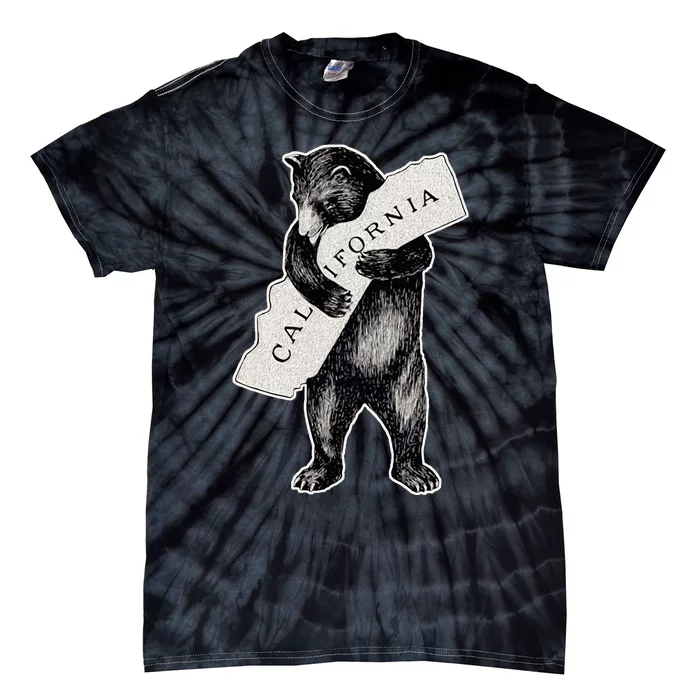 I Love California Artretro Vintage Cali Pride Bear Tie-Dye T-Shirt