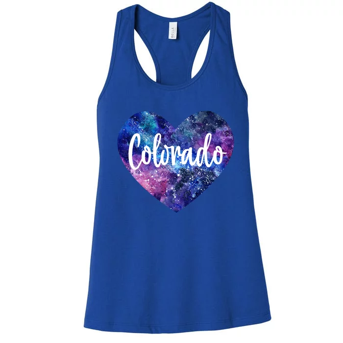 I Love Colorado Usa Funny Gift Women's Racerback Tank