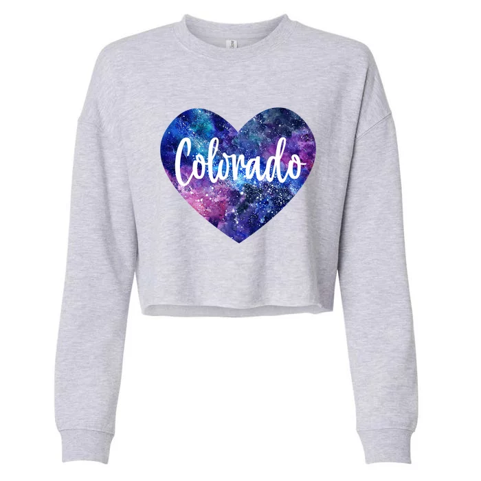 I Love Colorado Usa Funny Gift Cropped Pullover Crew