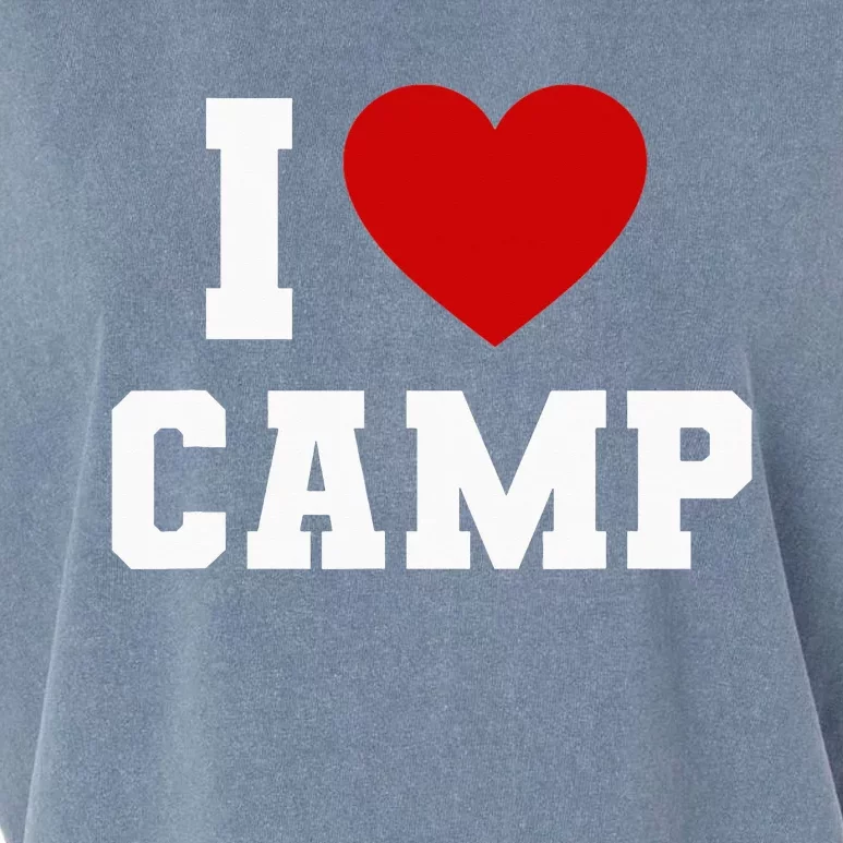 I Love Camp Summer Camp Camping S'more Garment-Dyed Women's Muscle Tee