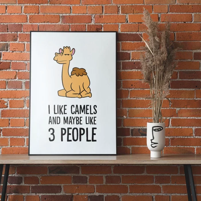 I Like Camels And Maybe Like 3 People Funny Camel Poster