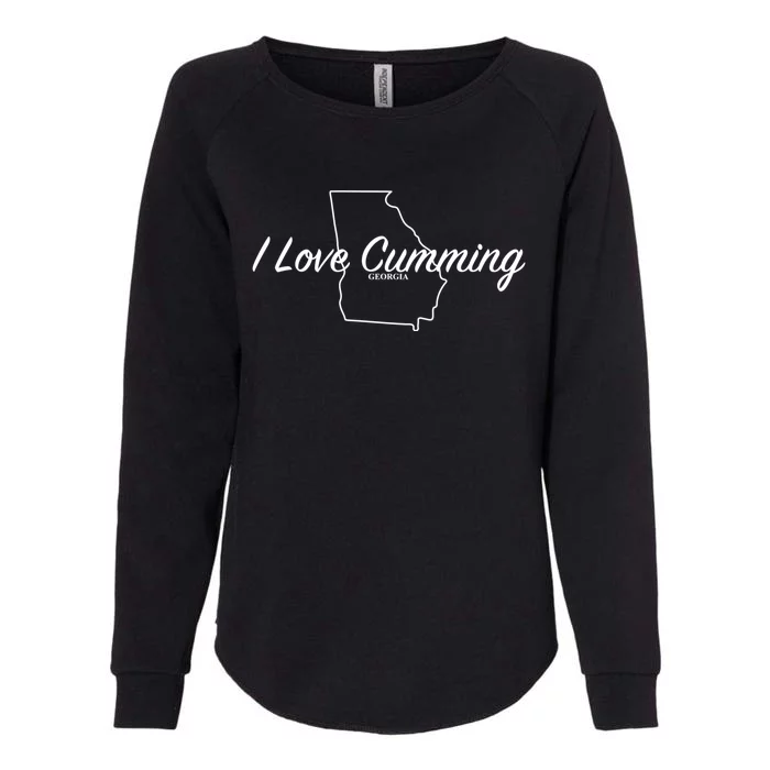 I Love Cumming Ga Gift Womens California Wash Sweatshirt