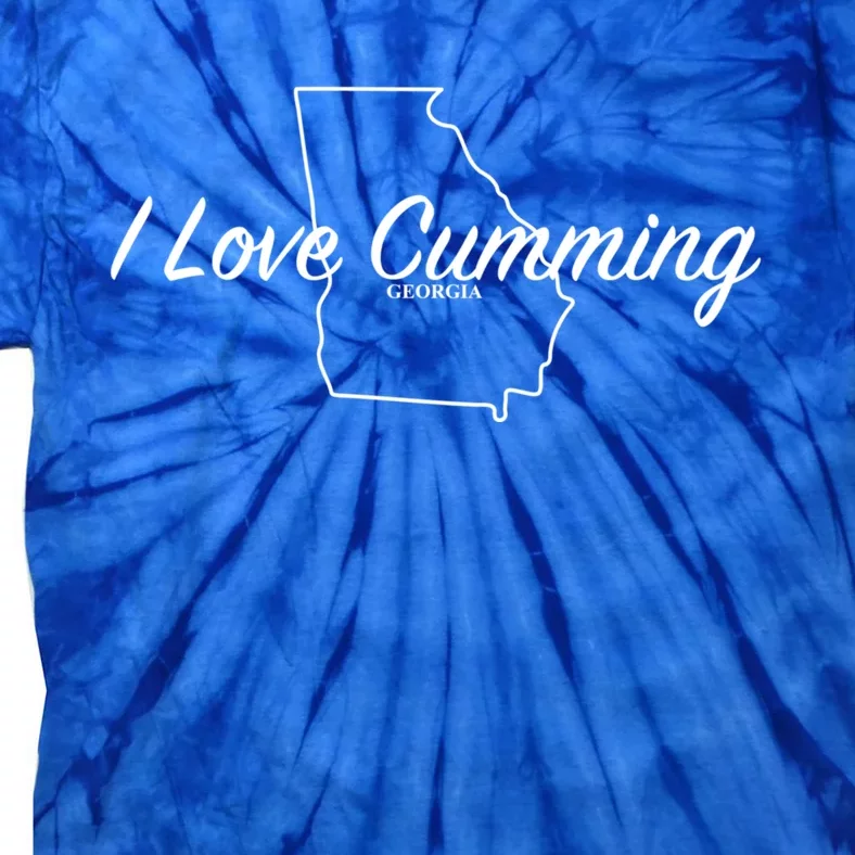 I Love Cumming Ga Gift Tie-Dye T-Shirt