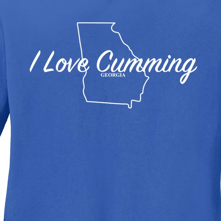 I Love Cumming Ga Gift Ladies Long Sleeve Shirt