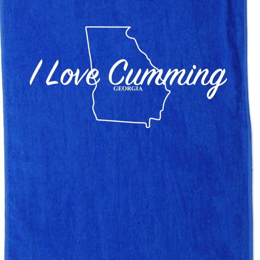 I Love Cumming Ga Gift Platinum Collection Golf Towel