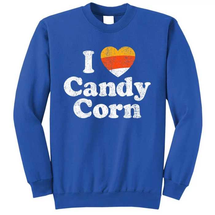 I Love Candy Corn Funny Halloween Retro 80s 70s Costume Sweatshirt