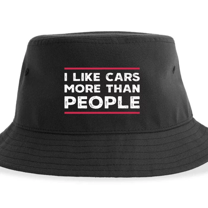 I Like Cars More Than People Sustainable Bucket Hat