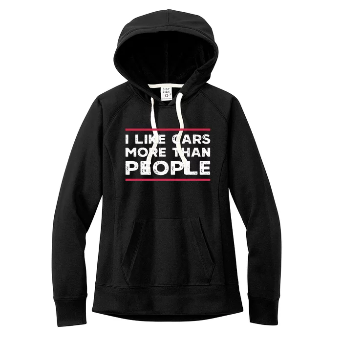 I Like Cars More Than People Women's Fleece Hoodie