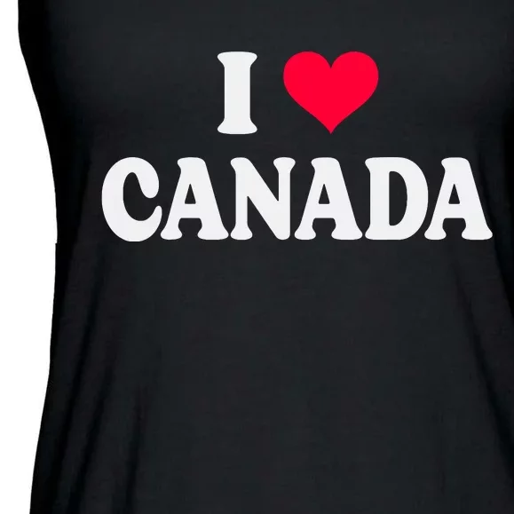 I Love Canada Day Heart Canadian Ladies Essential Flowy Tank