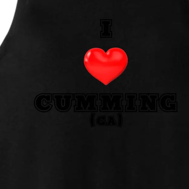 I Love Cumming Georgia Gift Ladies Tri-Blend Wicking Tank