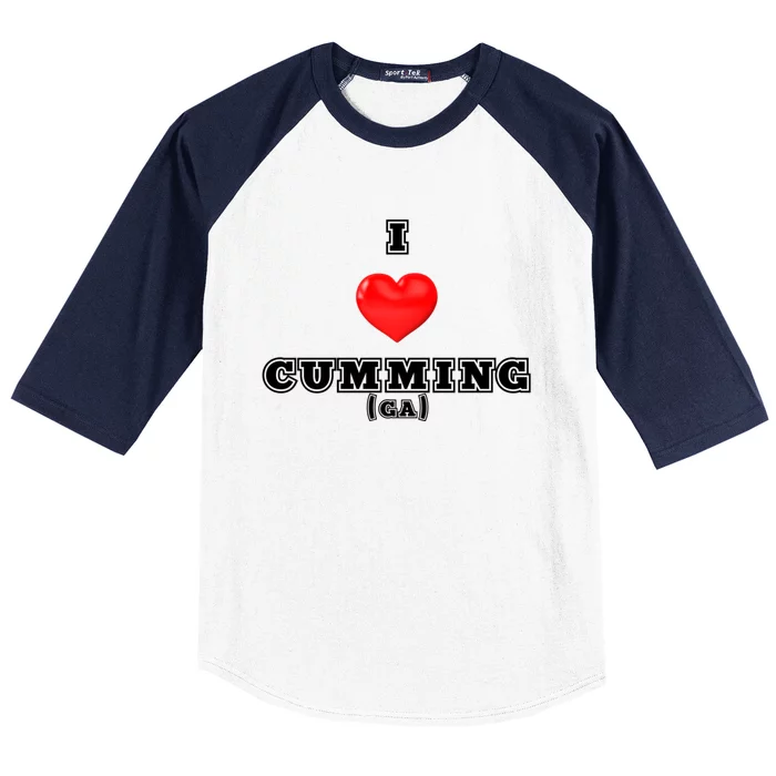 I Love Cumming Georgia Gift Baseball Sleeve Shirt