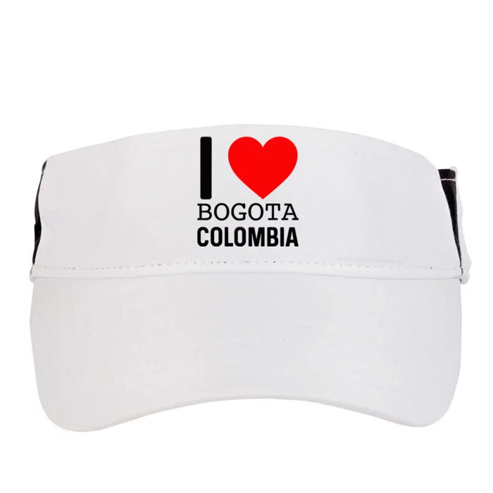 I Love Colombia Bogota Flag Map Colombian Souvenir Camiseta Adult Drive Performance Visor