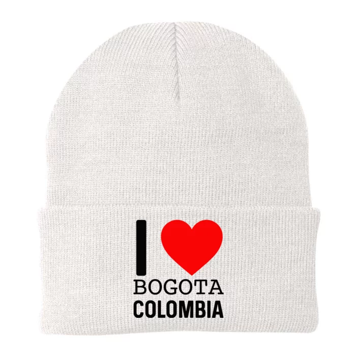 I Love Colombia Bogota Flag Map Colombian Souvenir Camiseta Knit Cap Winter Beanie