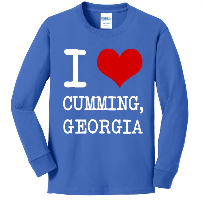 I Love Cumming Georgia Or I Heart Cumming Georgia Meaningful Gift Kids Long Sleeve Shirt