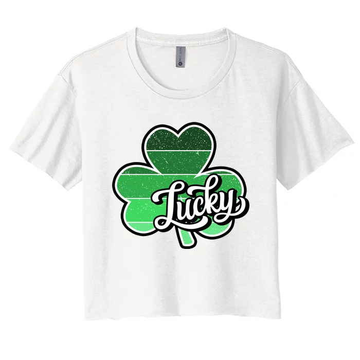 Irish Lucky Clover St Women's Crop Top Tee