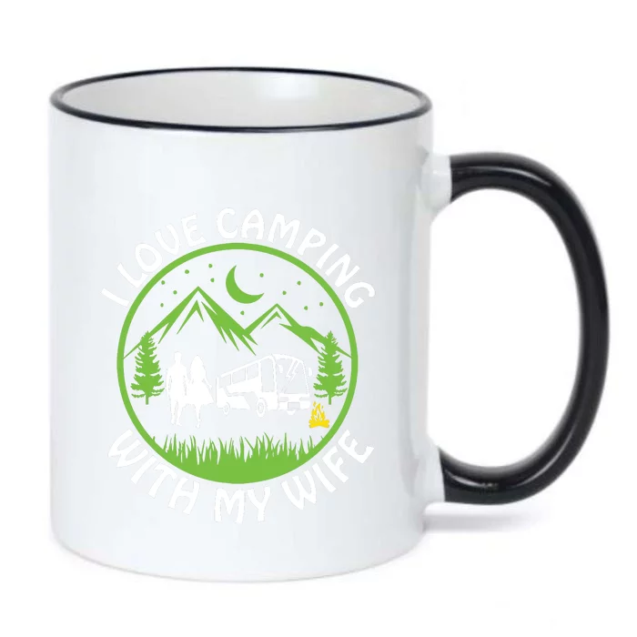 I LOVE CAMPING WITH MY WIFE Black Color Changing Mug