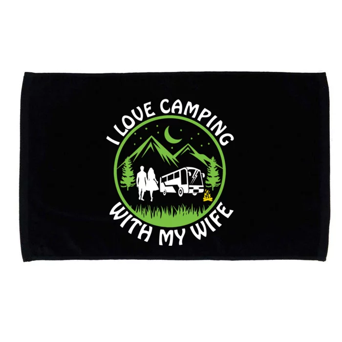 I LOVE CAMPING WITH MY WIFE Microfiber Hand Towel