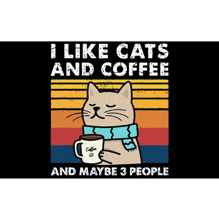 I Like Cats And Coffee And Maybe 3 People Funny Cats Bumper Sticker