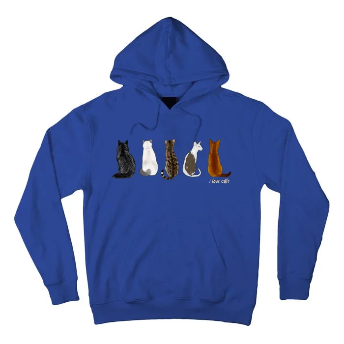 I Love Cats For Cat Lovers Gift Tall Hoodie